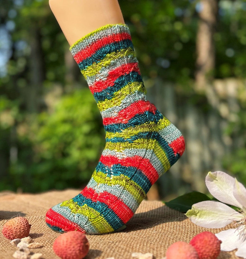 Tropical Breeze Socks | Knitting Pattern and Optional Kit