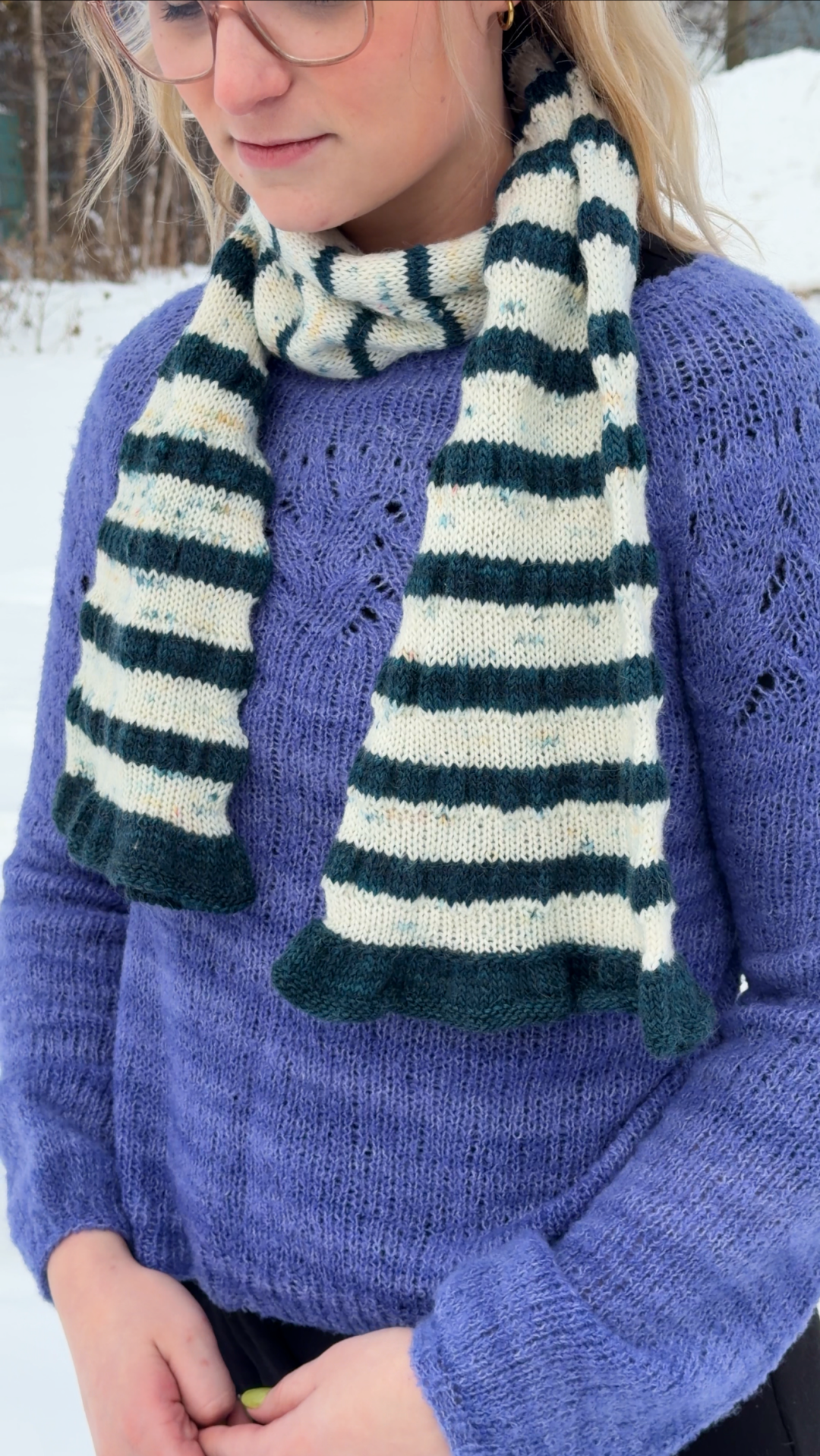 Ruffles Scarf - Knitting pattern and Optional kit